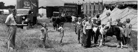 Barnett Bros Circus on lot