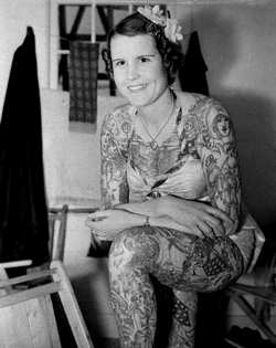 Tattooed lady Betty Broadbent