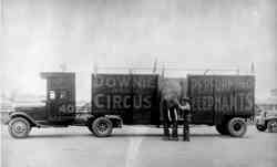 Doenie Bros Circus unloading elephant
