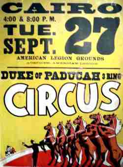 Duke of Paducah Circus Poater
