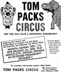 Tom Packs Circus ad
